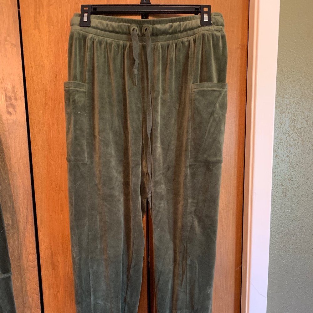 Aerie green velour (velvet) sweat suit